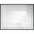Lovelyhome 35.4 x 47.2 in. Makalu Rectangular Wall Mirror Silver LO3367753